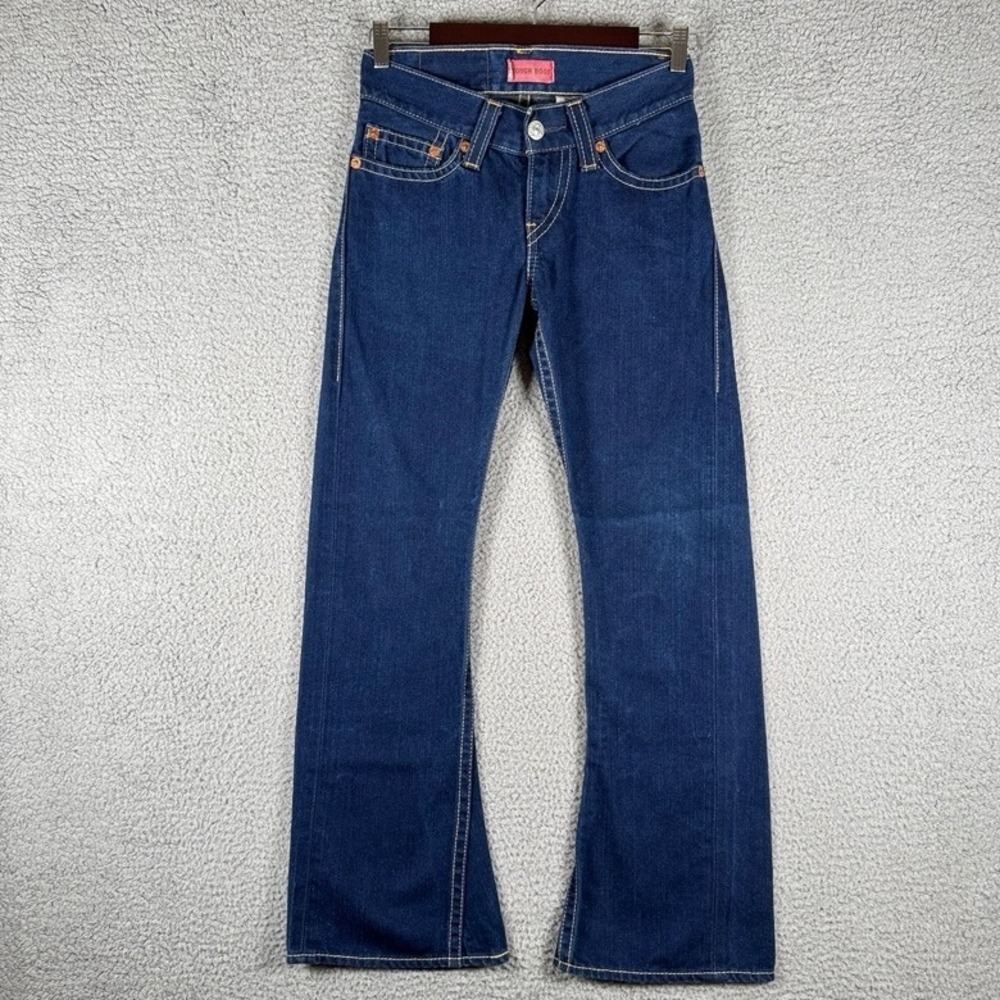 Levis Type 1 Tough Boot Jeans Women 14 Indigo Blue Low Rise Bootcut Denim